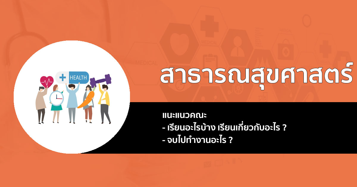คณะ สาธารณสุขศาสตร์ เรียนอะไร จบมาทำอะไร มาดูกัน