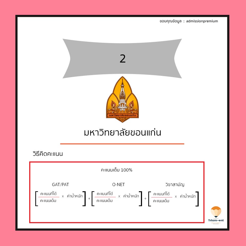 คำนวณคะแนน มข 3