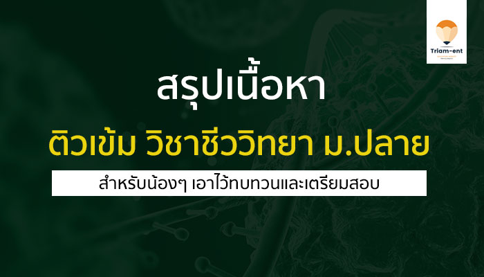 สรุปเนื้อหาแบบย่อ วิชาชีววิทยา ม.ปลาย ติวเข้ม สำหรับเตรียมสอบ