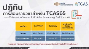 สอบรายวิชา TCAS65
