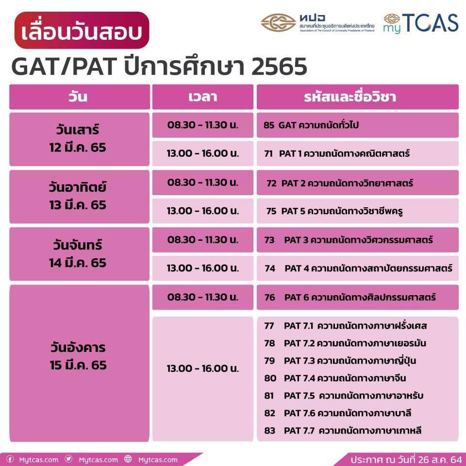 สอบ GAT/PAT65