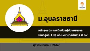 ผู้ช่วยพยาบาล ม.อุบลราชธานี ปี 2567